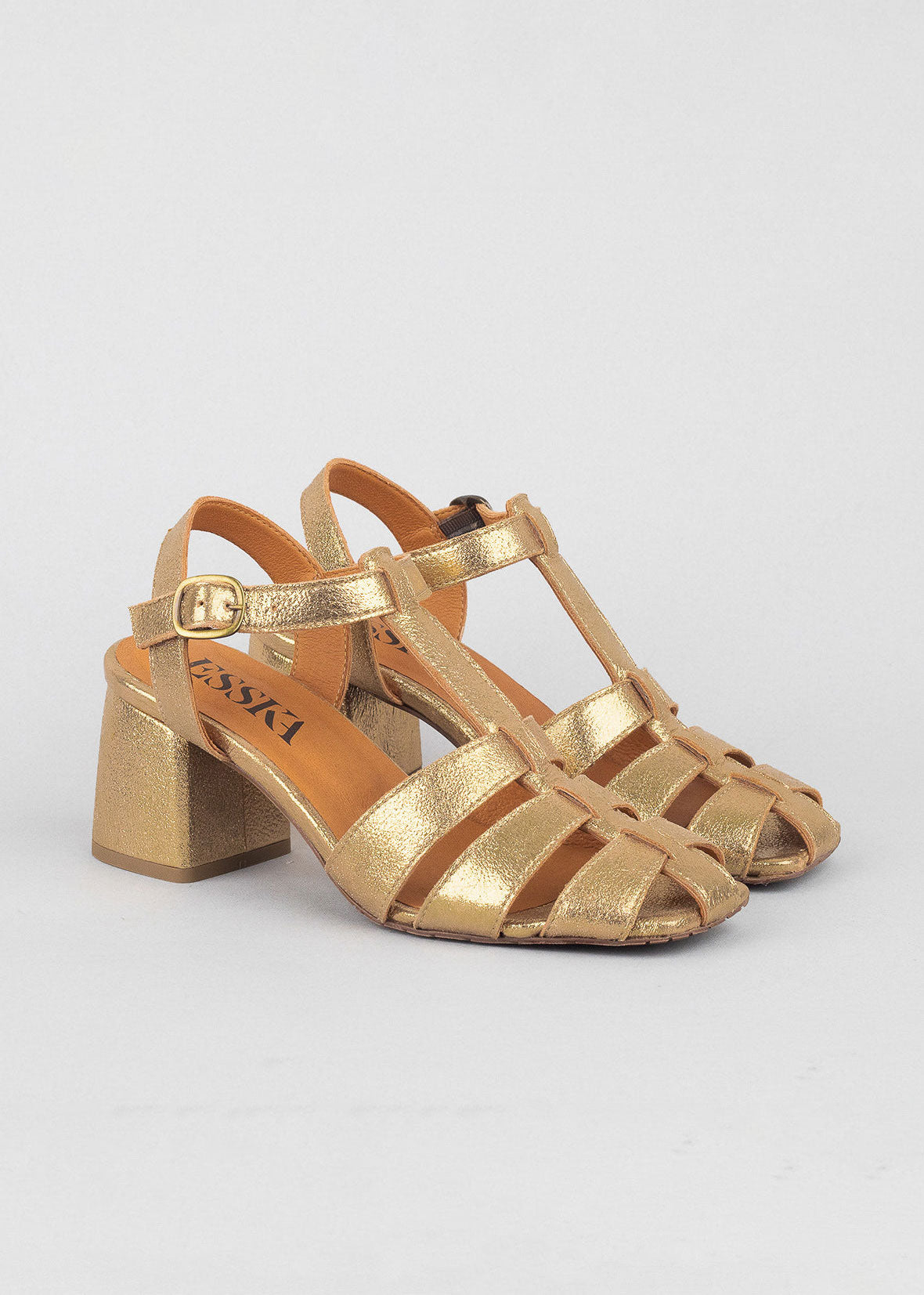 Esska Jenny Gold Dust Heeled Sandals