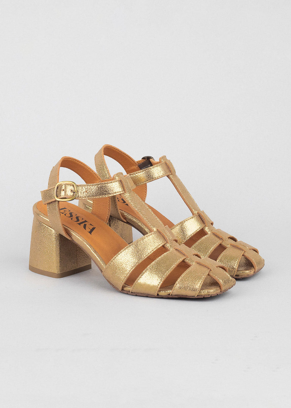 Esska Jenny Gold Dust Heeled Sandals