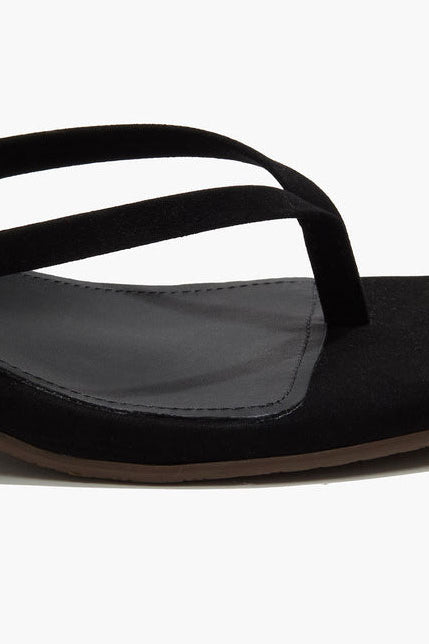 TKEES Square Toe Julia Suede Kitten Heel - Sable