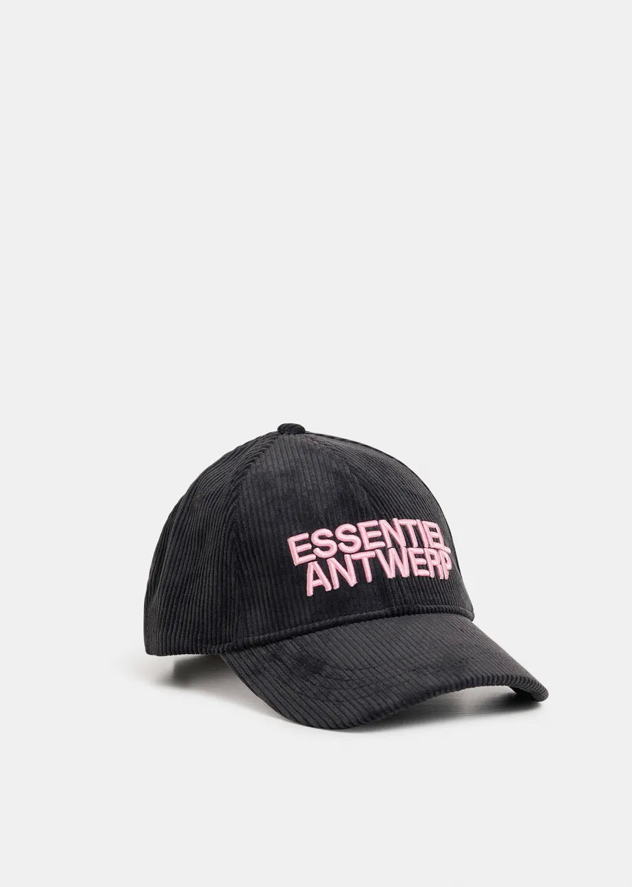 Essentiel Antwerp Kainor Corduroy Cap - Charcoal Chic