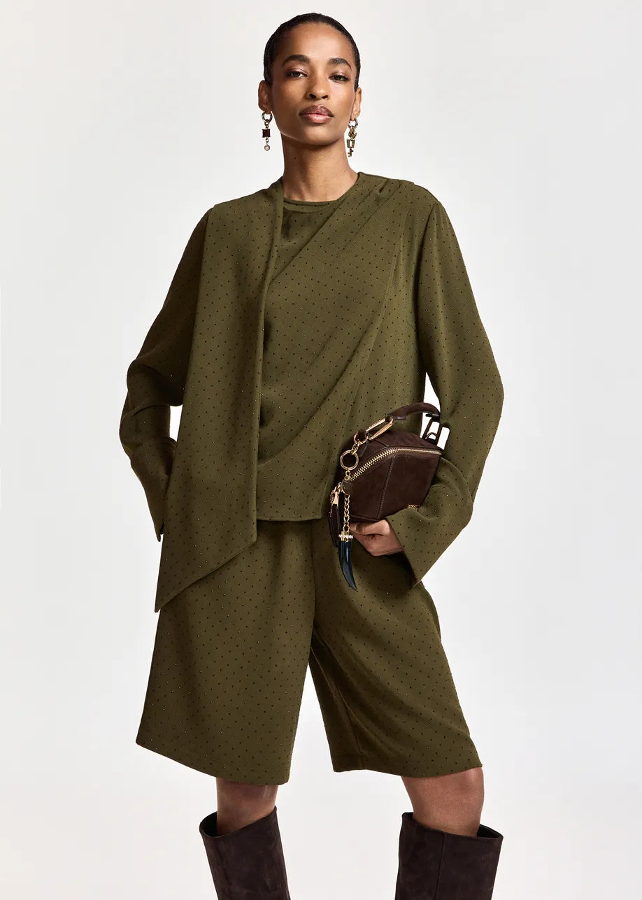 Essentiel Antwerp Kalamchoe Draped Top - Khaki