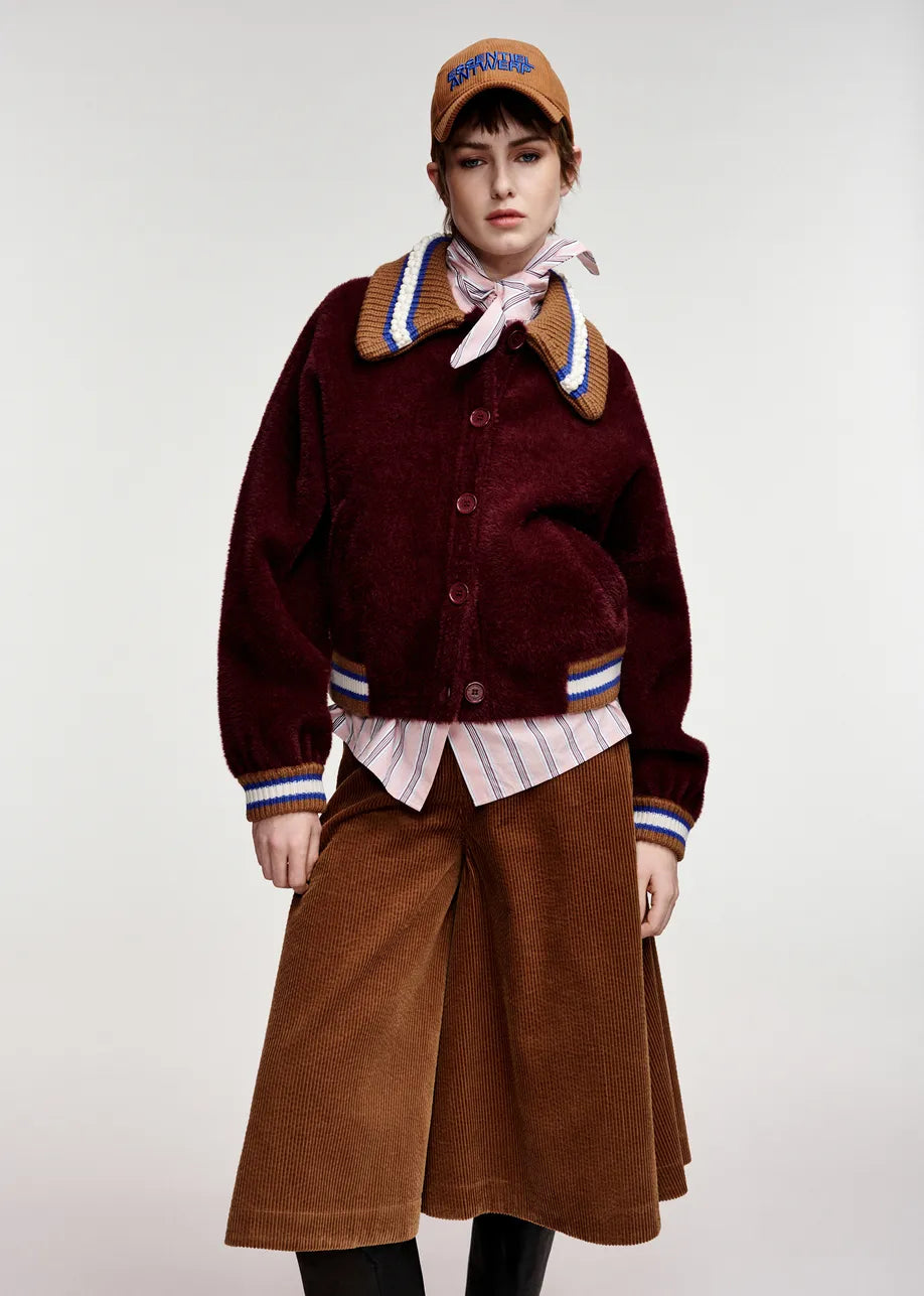Essentiel Antwerp Kamore Knit Cardigan - Burgundy