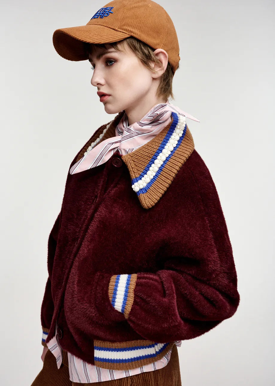 Essentiel Antwerp Kamore Knit Cardigan - Burgundy