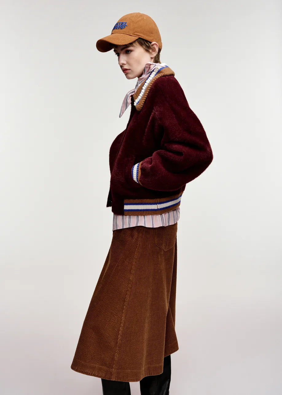 Essentiel Antwerp Kamore Knit Cardigan - Burgundy
