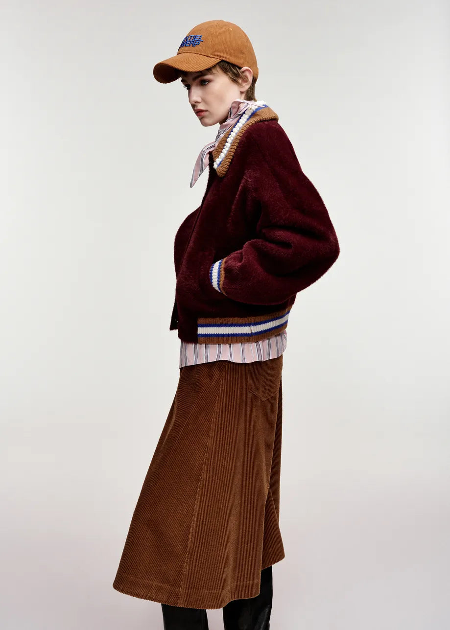 Essentiel Antwerp Kamore Knit Cardigan - Burgundy