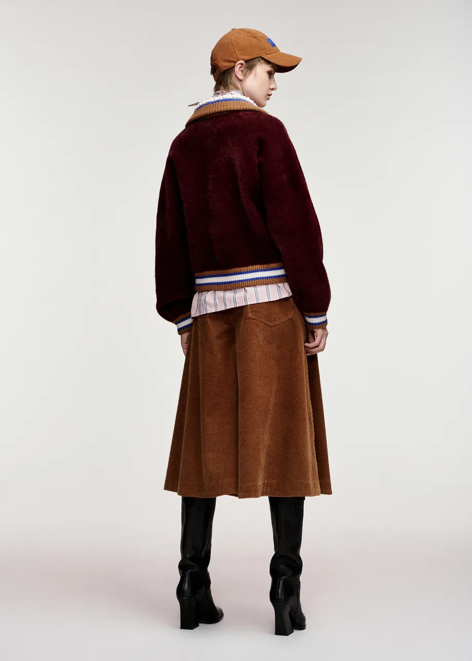 Essentiel Antwerp Kamore Knit Cardigan - Burgundy