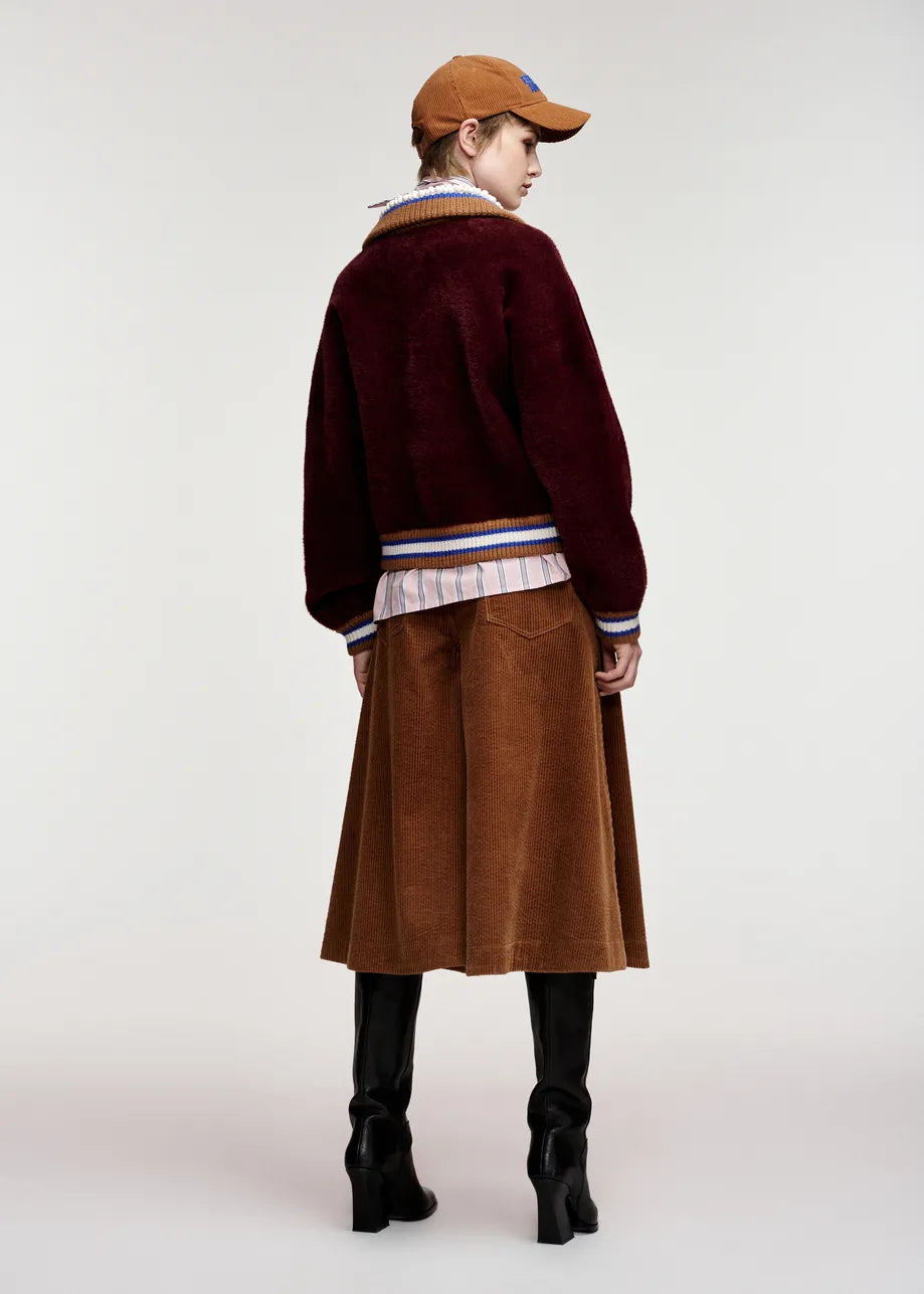 Essentiel Antwerp Kamore Knit Cardigan - Burgundy