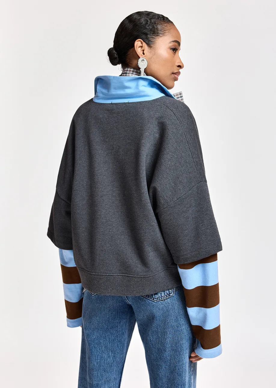 Essentiel Antwerp Kantelou Layered Sweatshirt