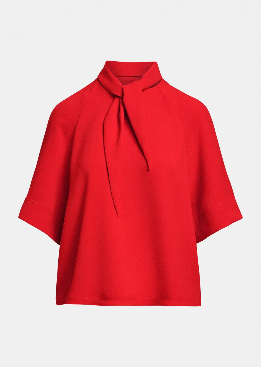 Essentiel Antwerp Kassie Collar Top - Red