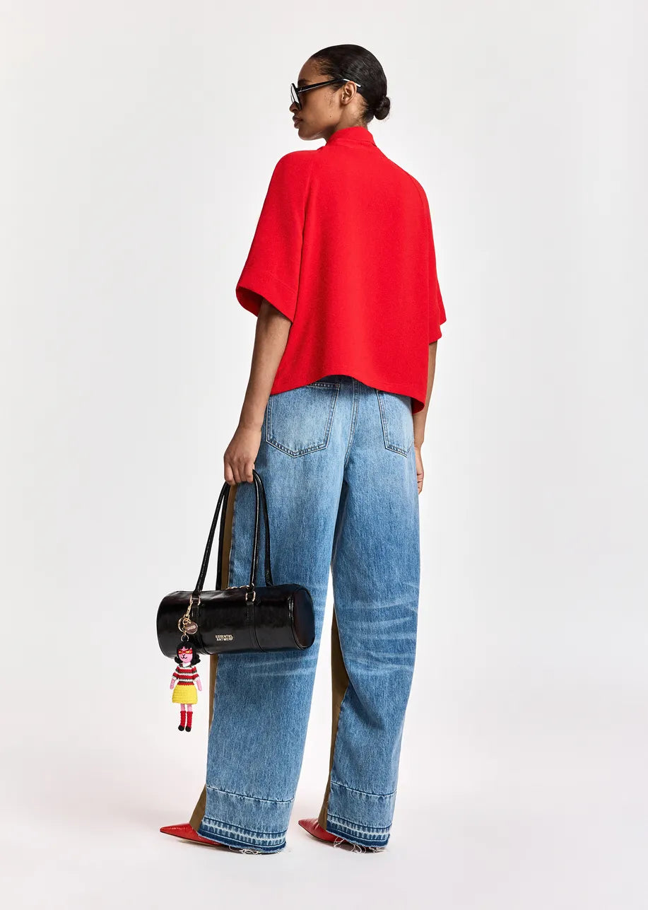 Essentiel Antwerp Kassie Collar Top - Red