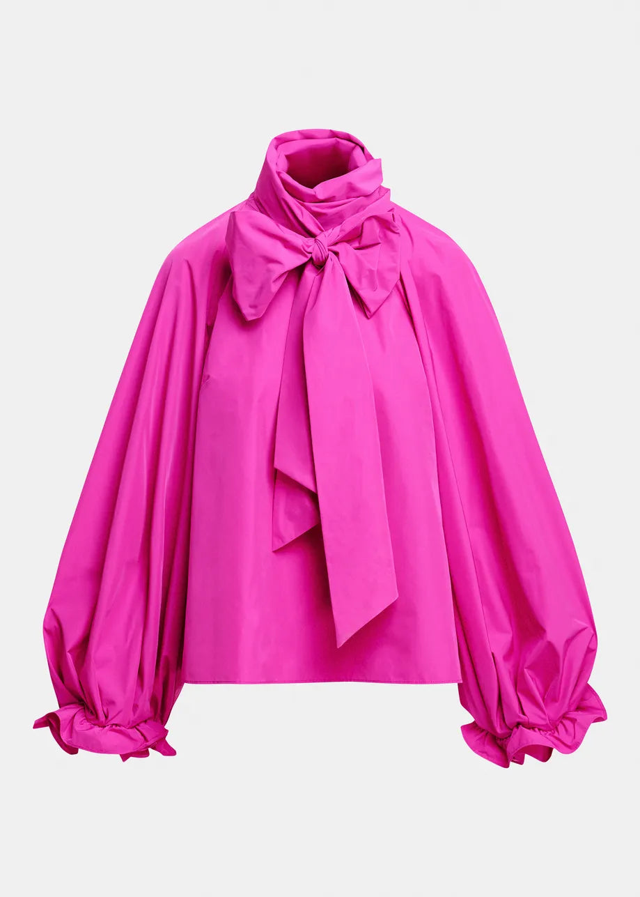 Essentiel Antwerp Keily Pussy-Bow Top - Pink