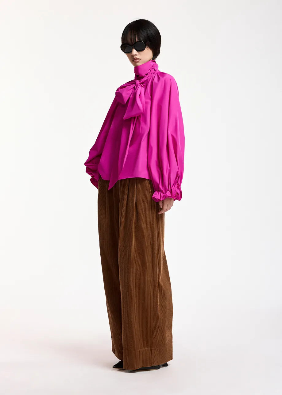 Essentiel Antwerp Keily Pussy-Bow Top - Pink