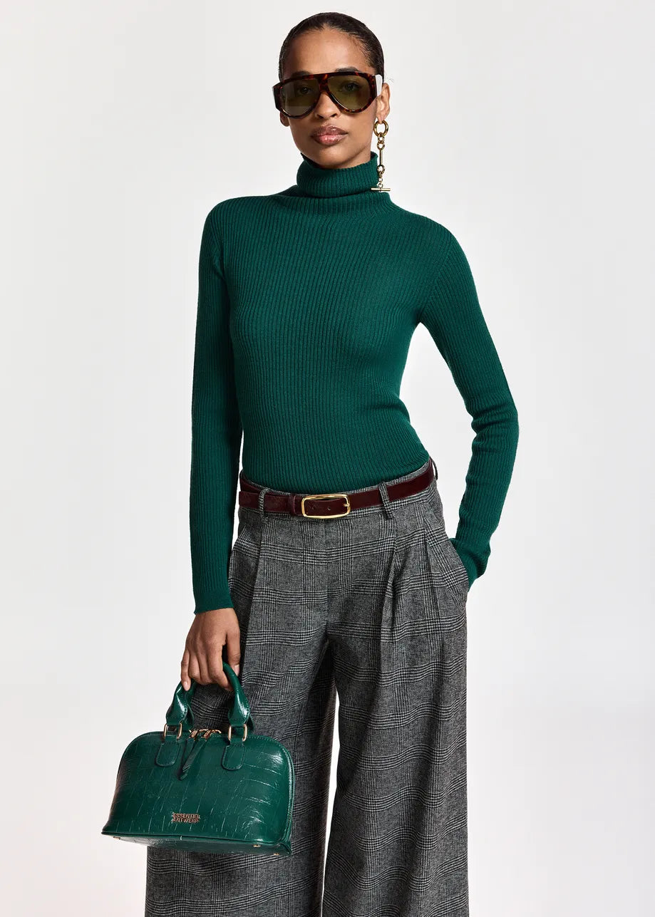 Essentiel Antwerp Kelmuse Turtleneck Sweater - Dark Green