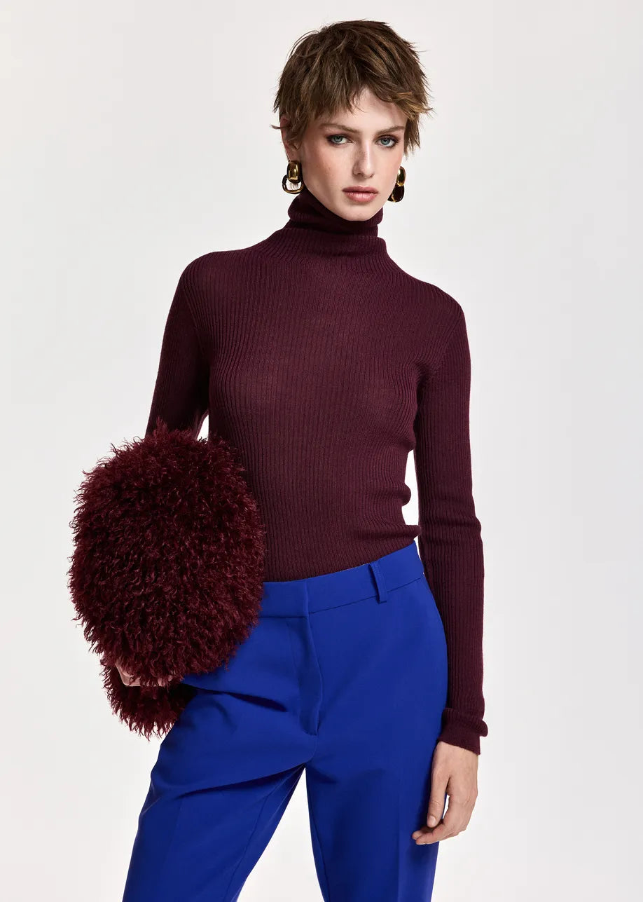Essentiel Antwerp Kelmuse2 Turtleneck Sweater - Burgundy