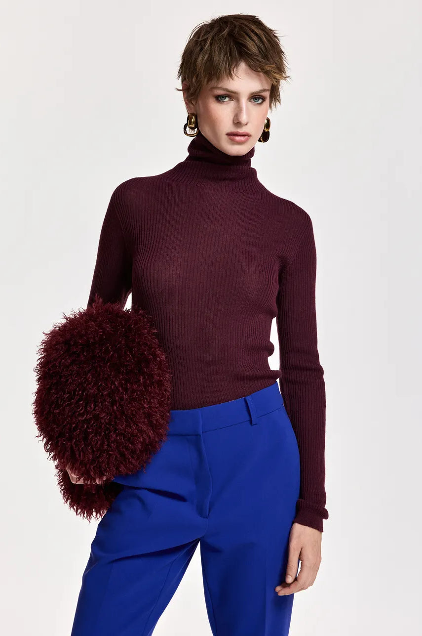 Essentiel Antwerp Kelmuse2 Turtleneck Sweater - Burgundy