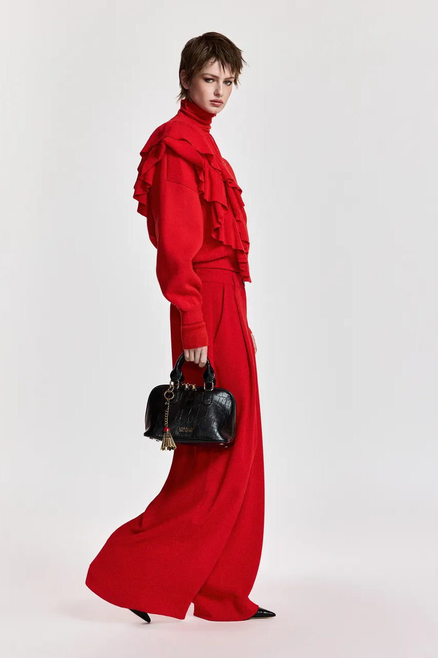Essentiel Antwerp Kelsea Wide-Leg Pants - Red