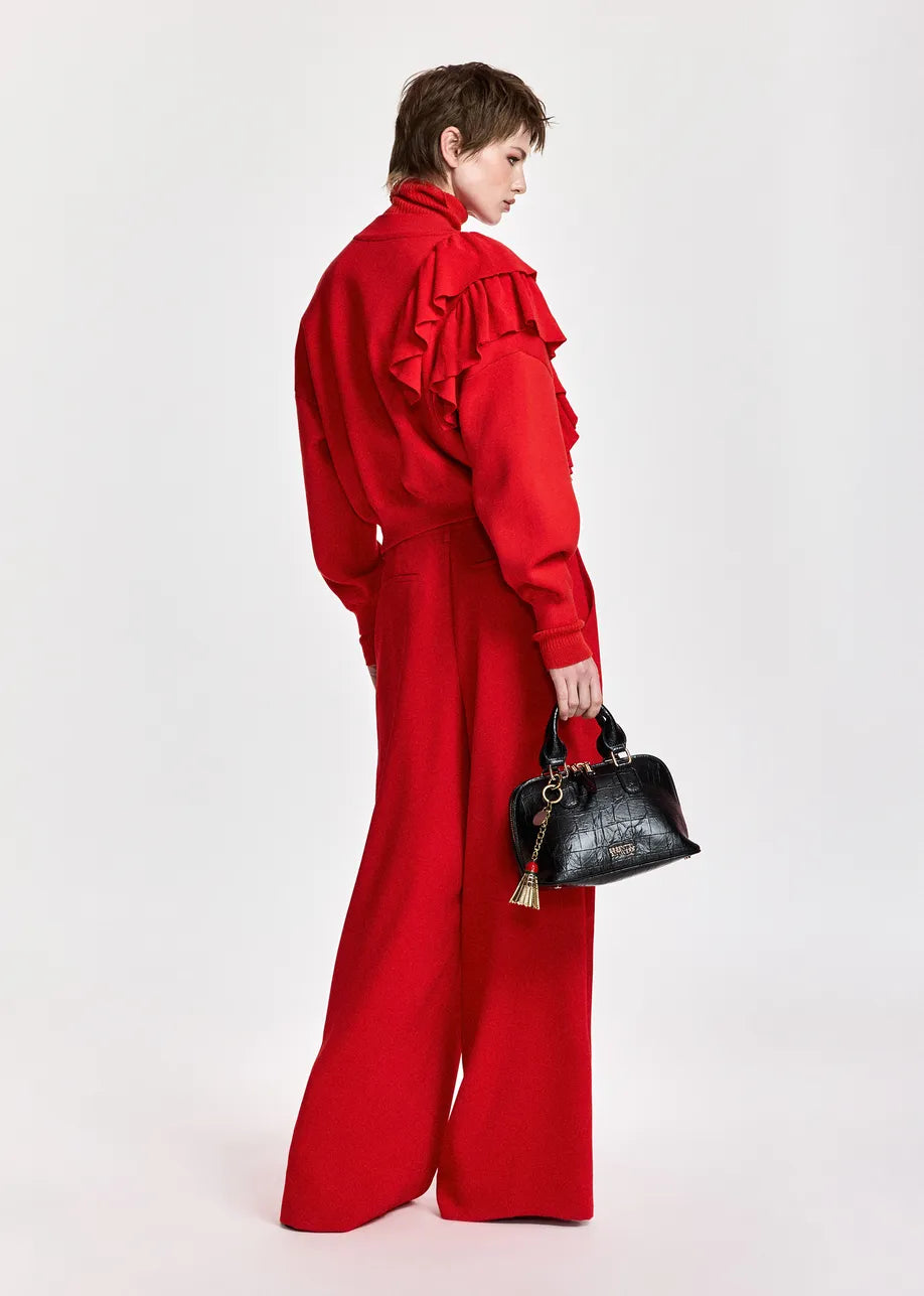 Essentiel Antwerp Kelsea Wide-Leg Pants - Red