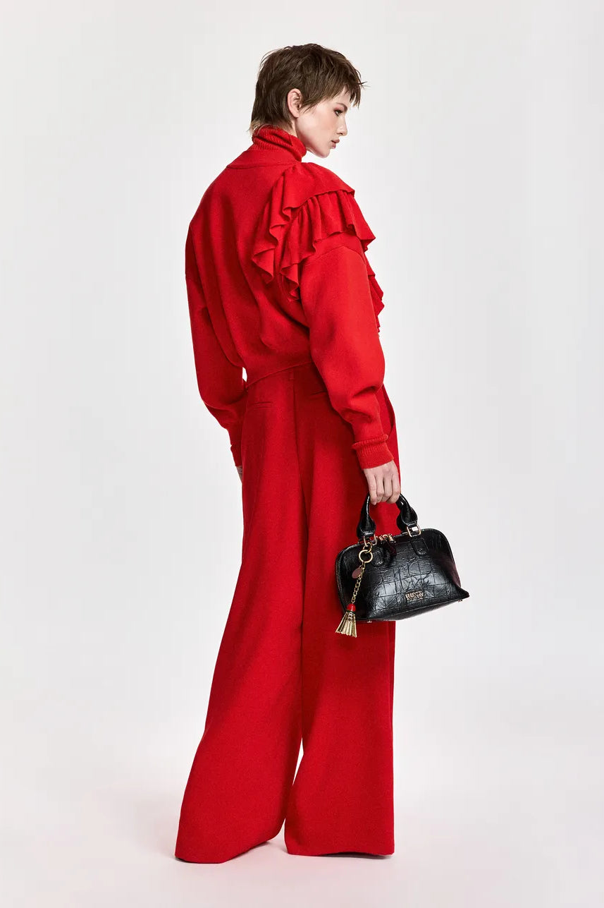 Essentiel Antwerp Kelsea Wide-Leg Pants - Red