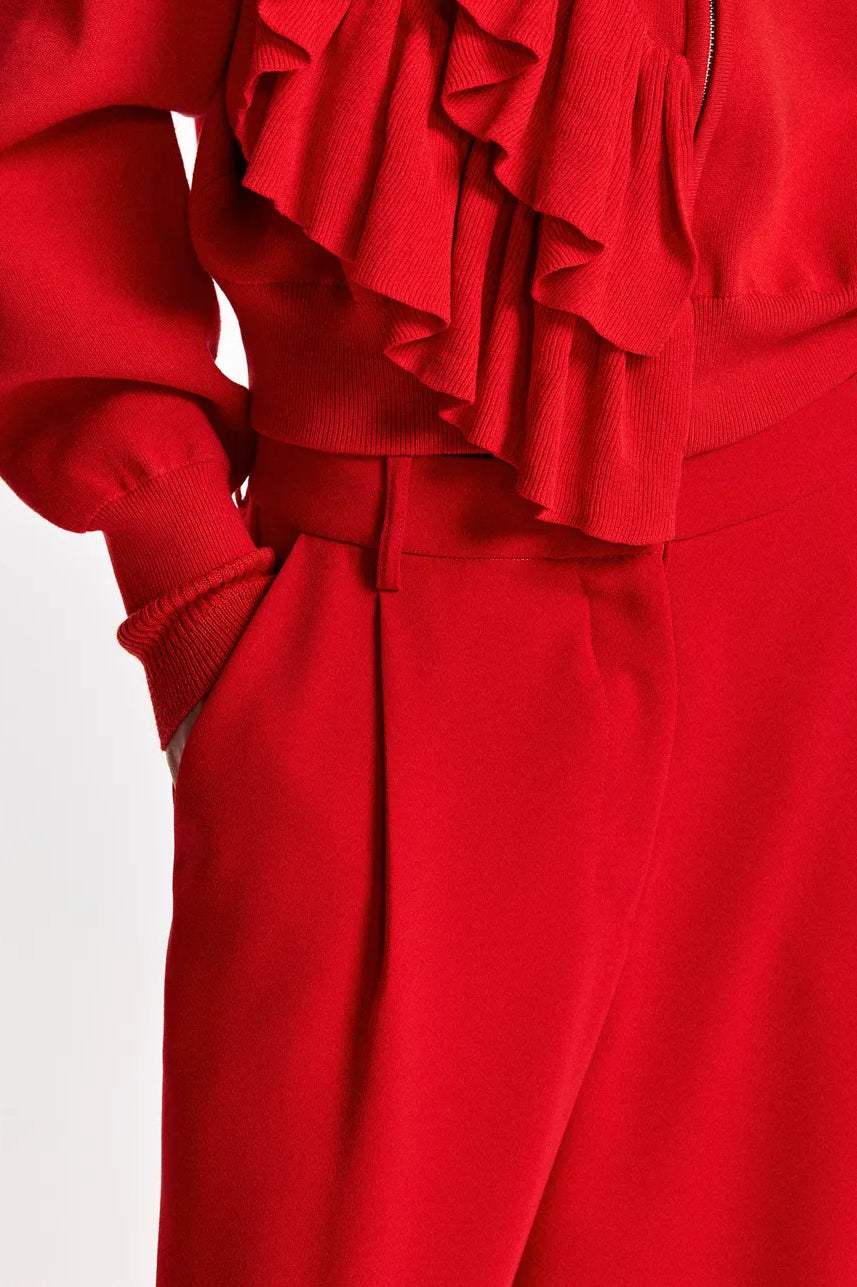 Essentiel Antwerp Kelsea Wide-Leg Pants - Red