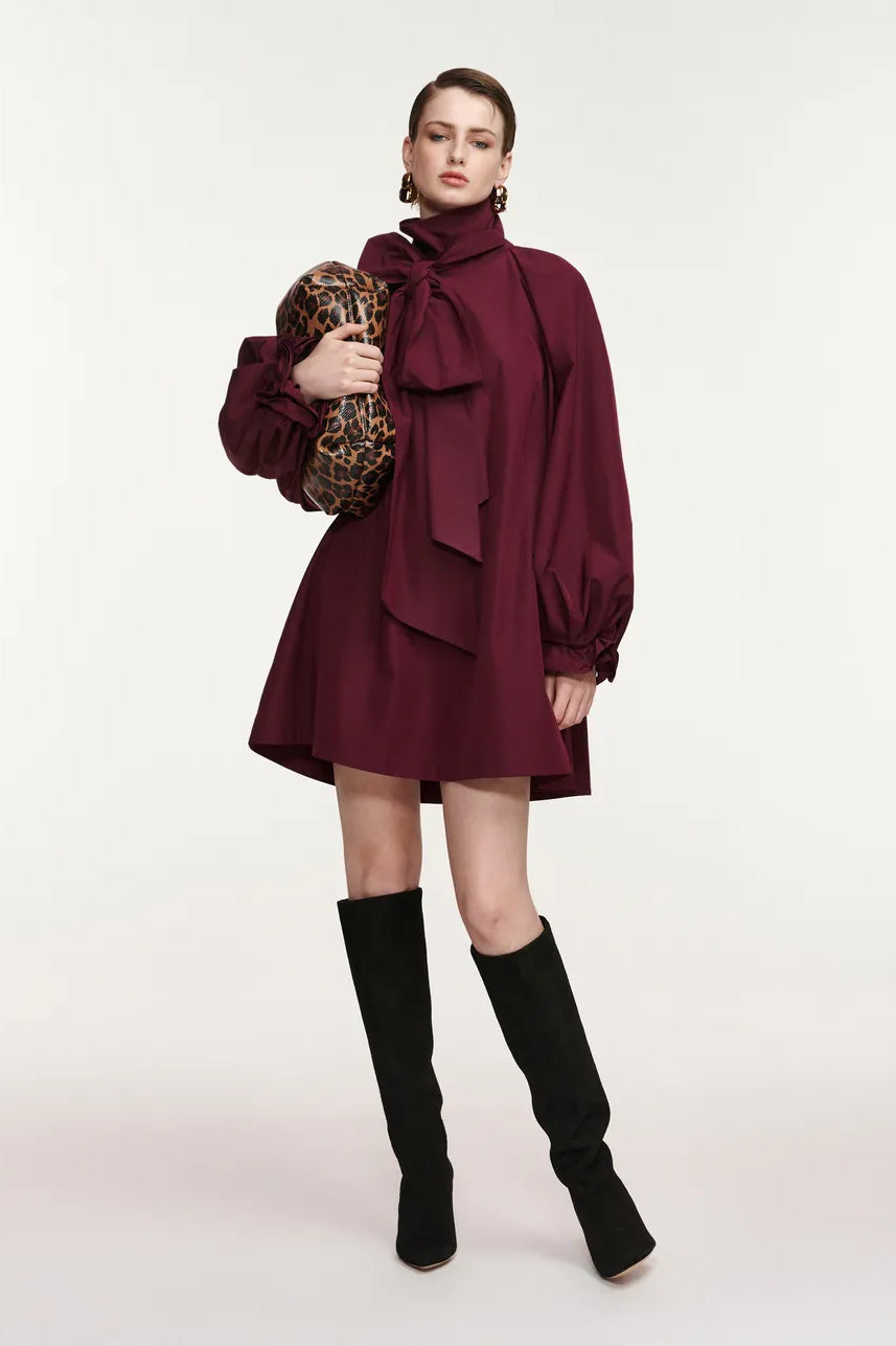 Essentiel Antwerp Khai Mini Dress - Burgundy