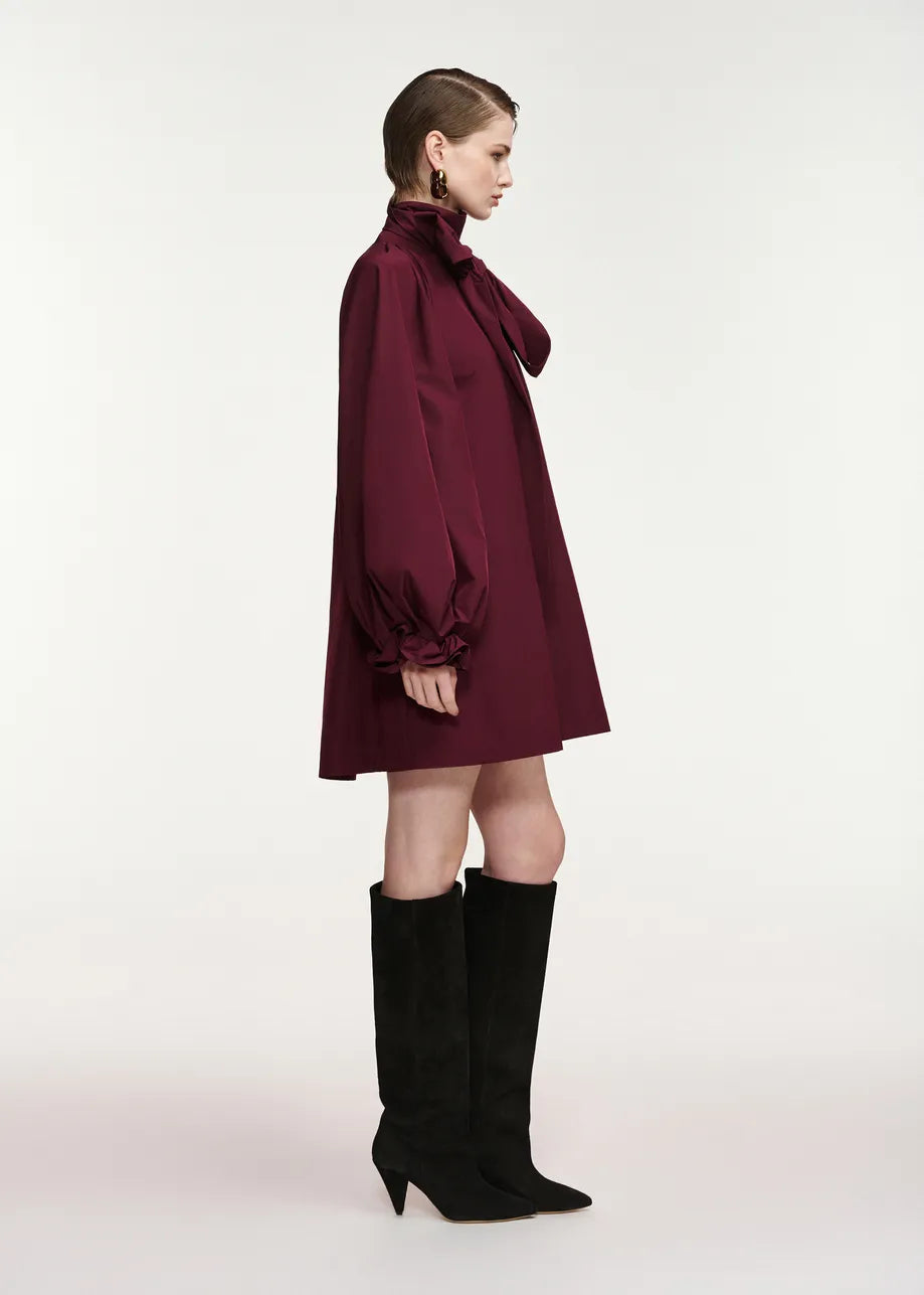 Essentiel Antwerp Khai Mini Dress - Burgundy