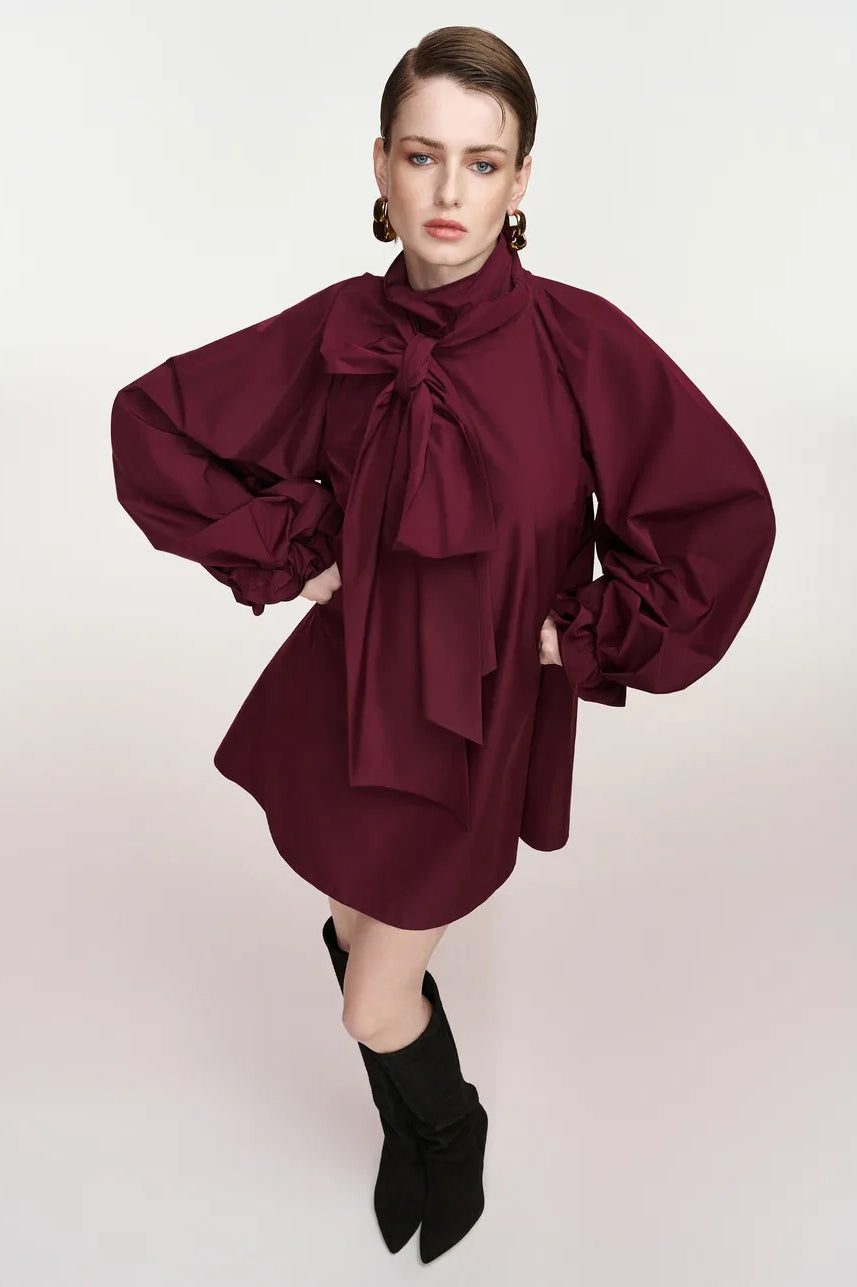 Essentiel Antwerp Khai Mini Dress - Burgundy