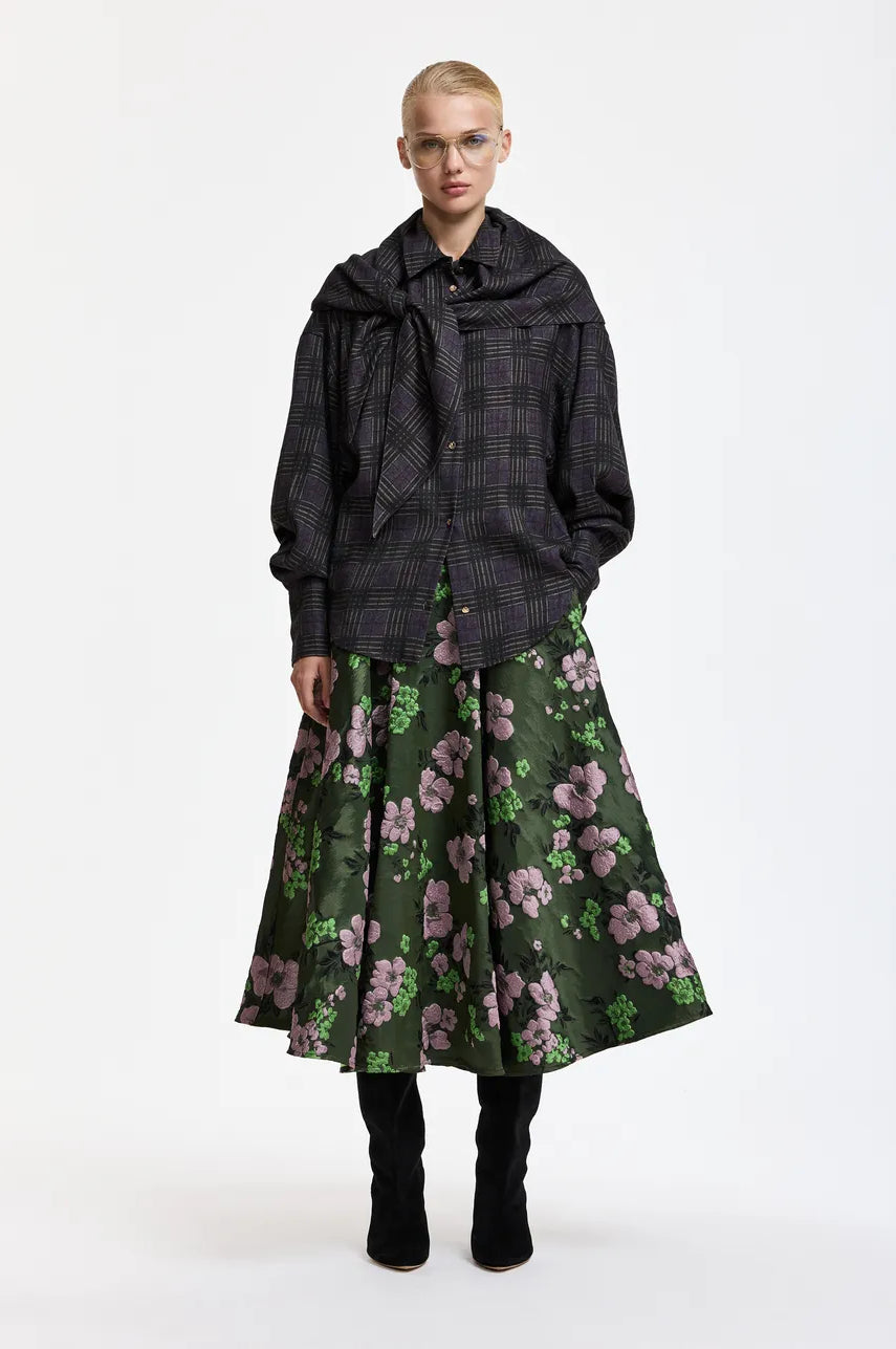Essentiel Antwerp Kiss Checked Shirt with Scarf