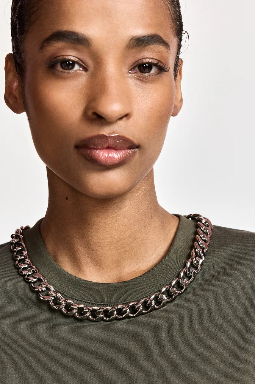 Essentiel Antwerp Klaim Chain T-shirt - Khaki