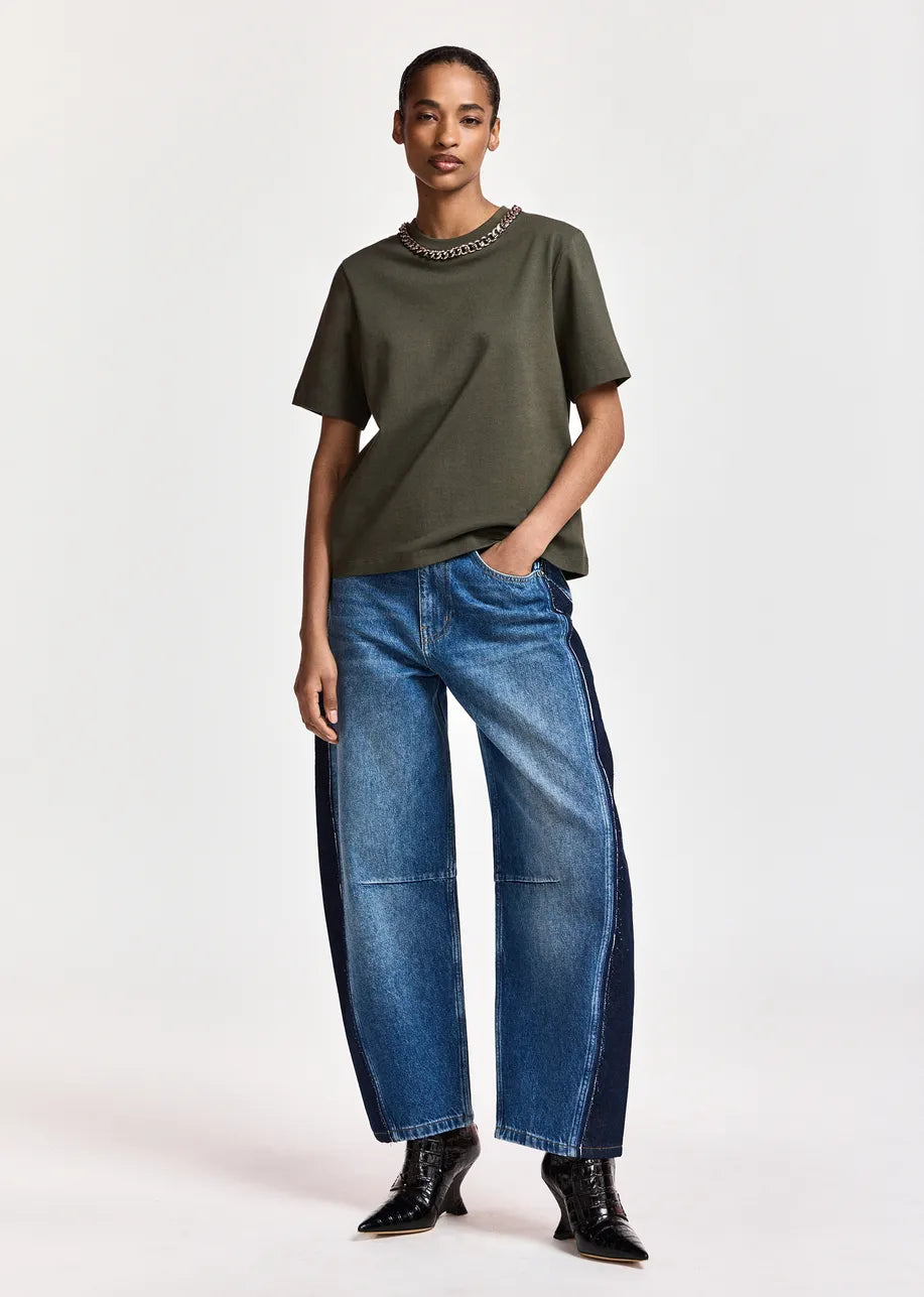 Essentiel Antwerp Klaim Chain T-shirt - Khaki