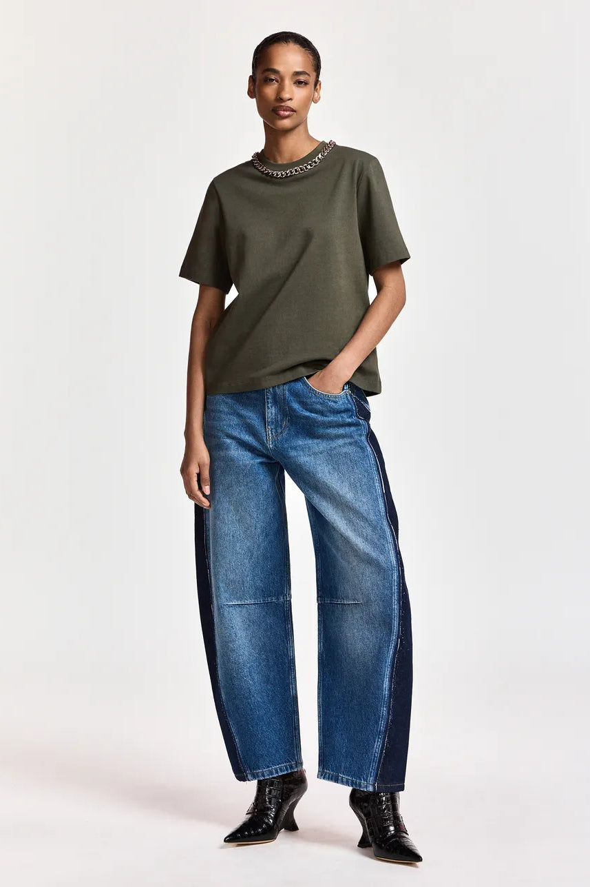 Essentiel Antwerp Klaim Chain T-shirt - Khaki
