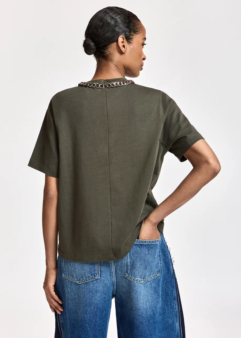 Essentiel Antwerp Klaim Chain T-shirt - Khaki