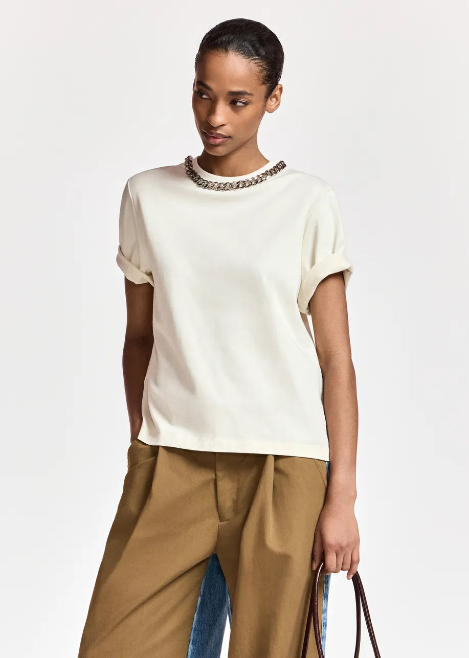 Essentiel Antwerp Klaim Chain T-shirt - Off-White