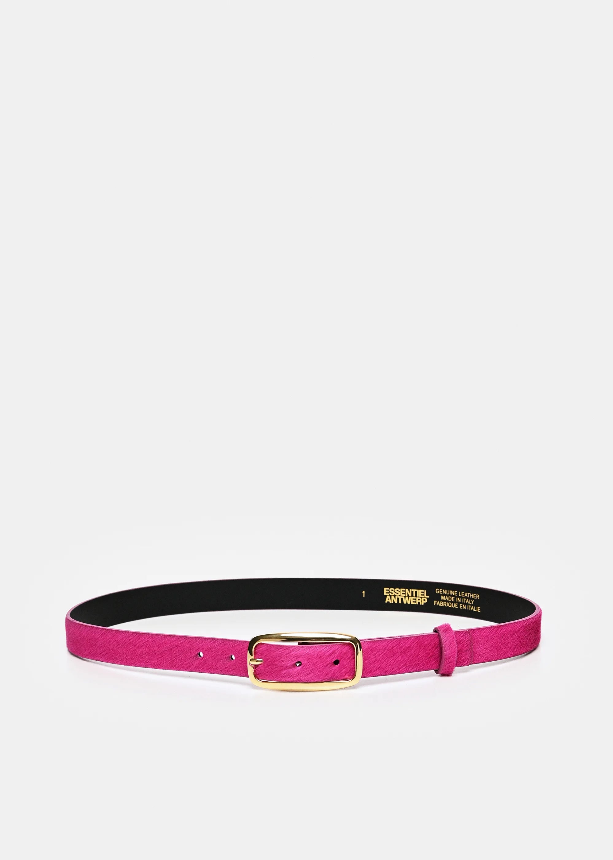 Essentiel Antwerp Klub Textured Leather Belt - Pink