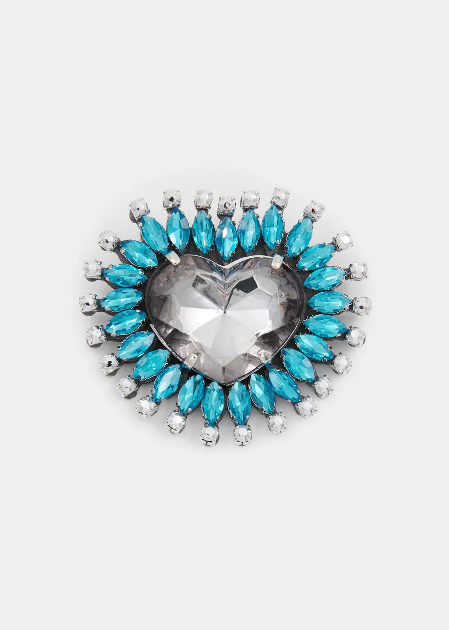 Essentiel Antwerp Koeur Brooch - Blue/Grey