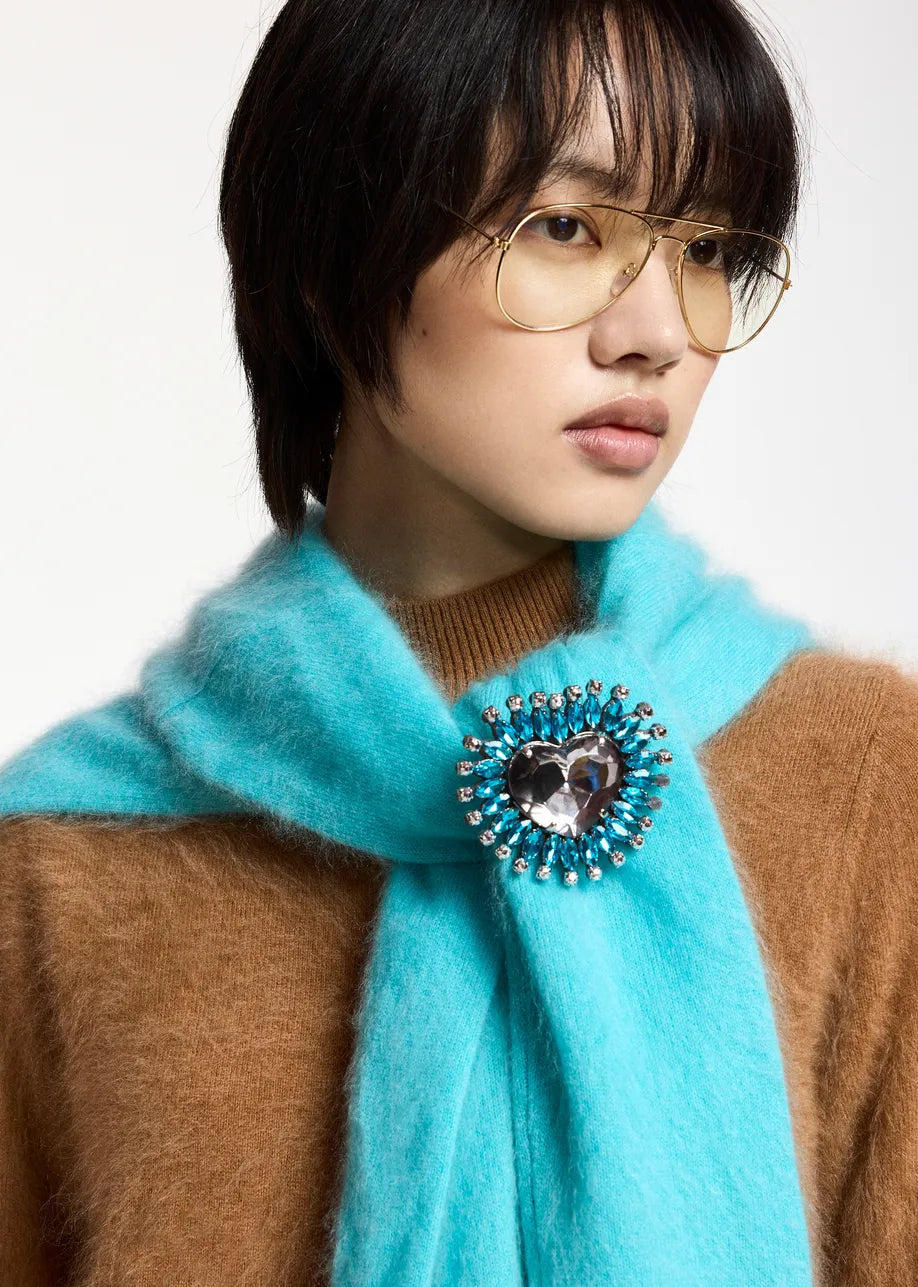 Essentiel Antwerp Koeur Brooch - Blue/Grey
