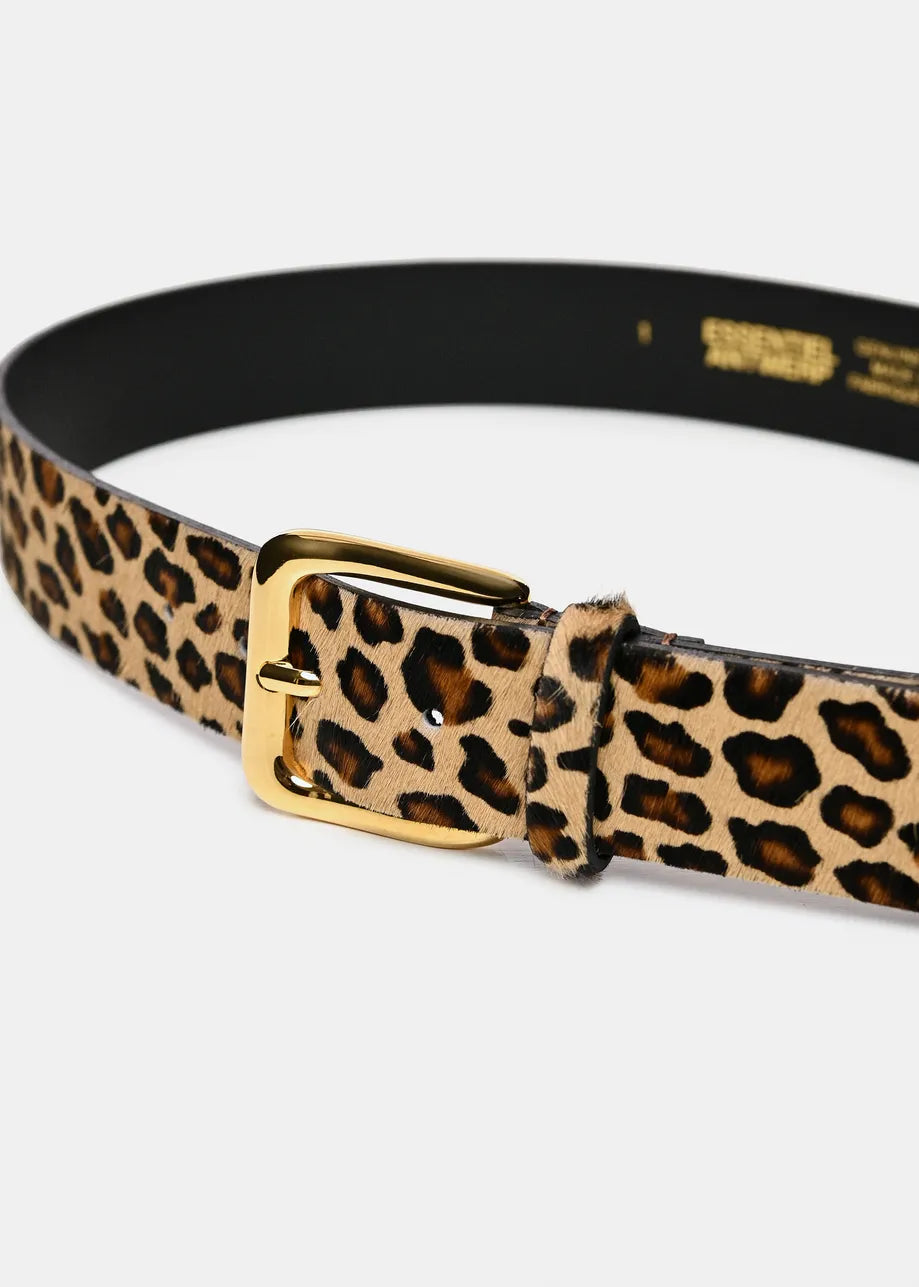 Essentiel Antwerp Leopard Print Leather Belt