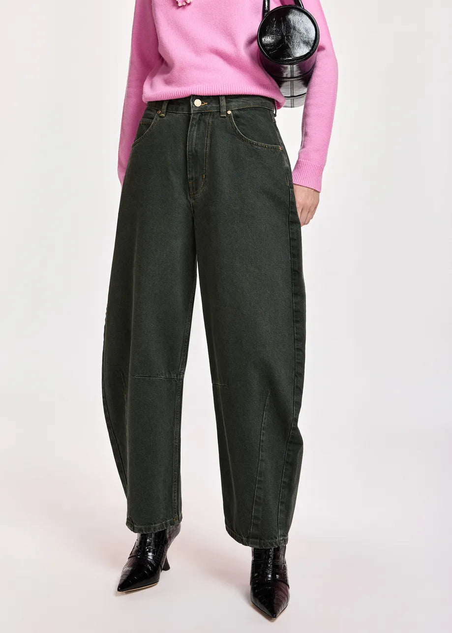 Essentiel Antwerp Kokos Barrel-Leg Jeans - Dark Green