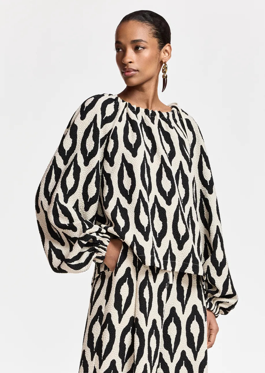 Essentiel Antwerp Kolorful Top - Black / Off-White