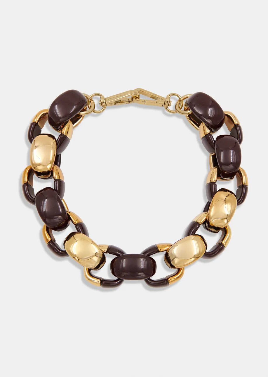 Essentiel Antwerp Karrie Necklace - Brown & Gold