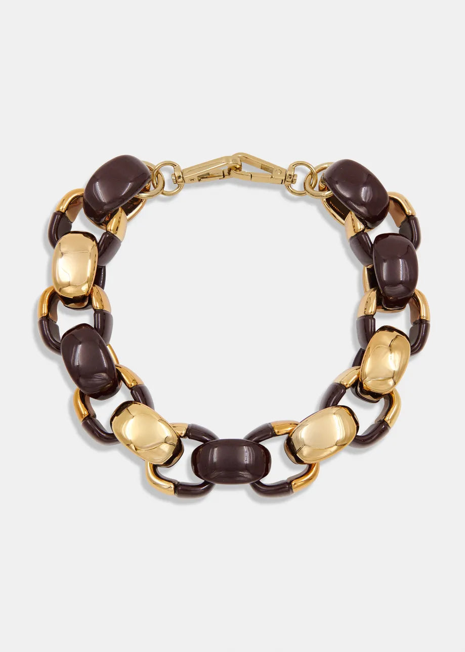 Essentiel Antwerp Karrie Necklace - Brown & Gold