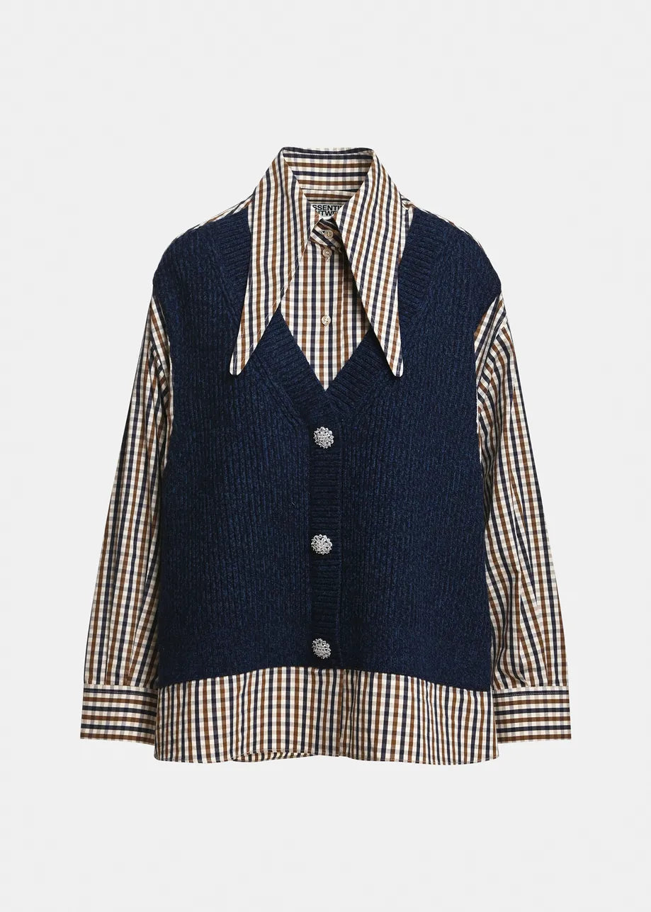 Essentiel Antwerp Kute Layered Vest Shirt