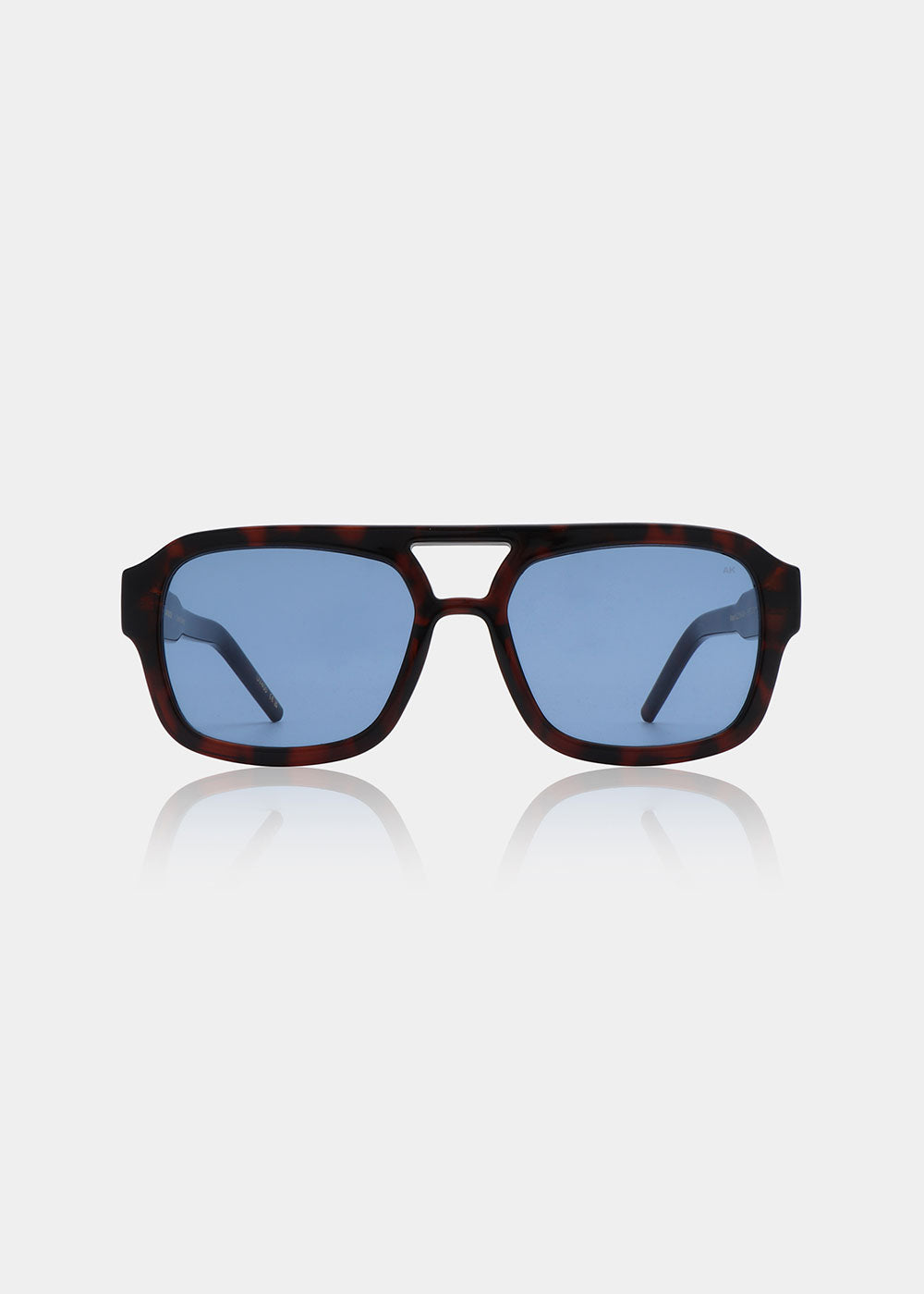 A. Kjaerbede A. Kjaerbede Kaya sunglasses in demi tortoise with blue lens, oversized aviator acetate frame