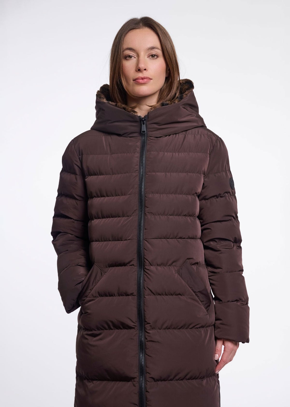 Rino & Pelle Keila Faux Fur Coat - Peated Brown Leopard