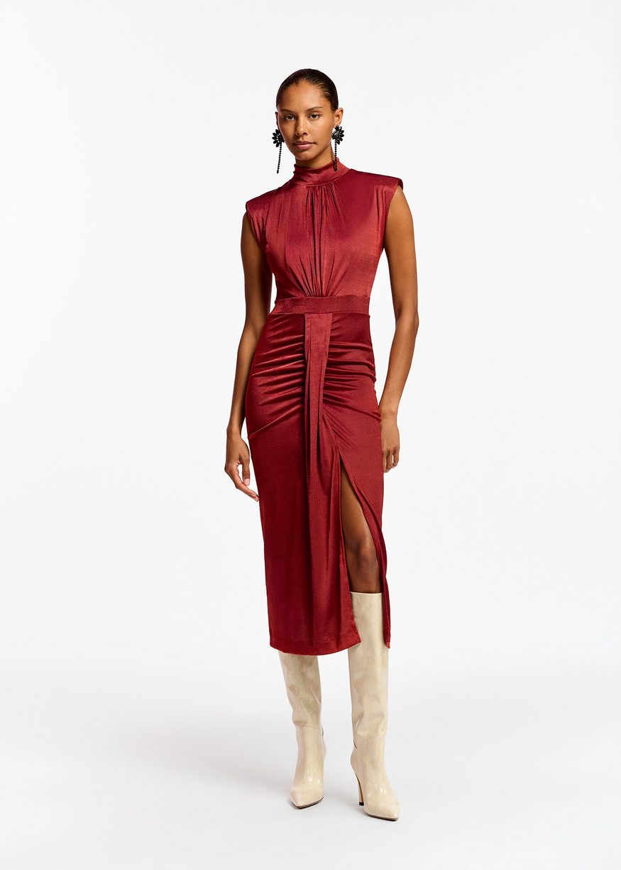 Essentiel Antwerp - Encona Jersey Dress - Burgundy