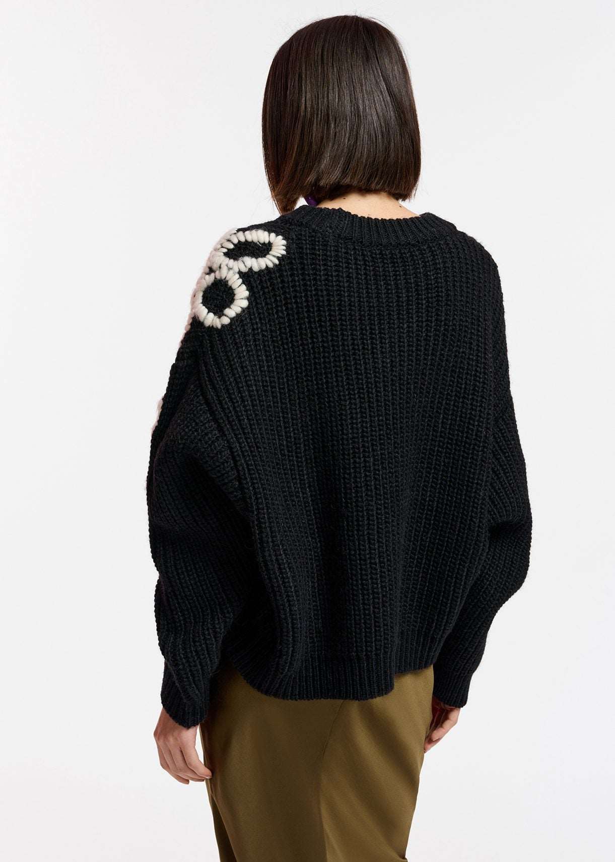 Essentiel Antwerp -Eschew Embroidered Pullover - Combo Black