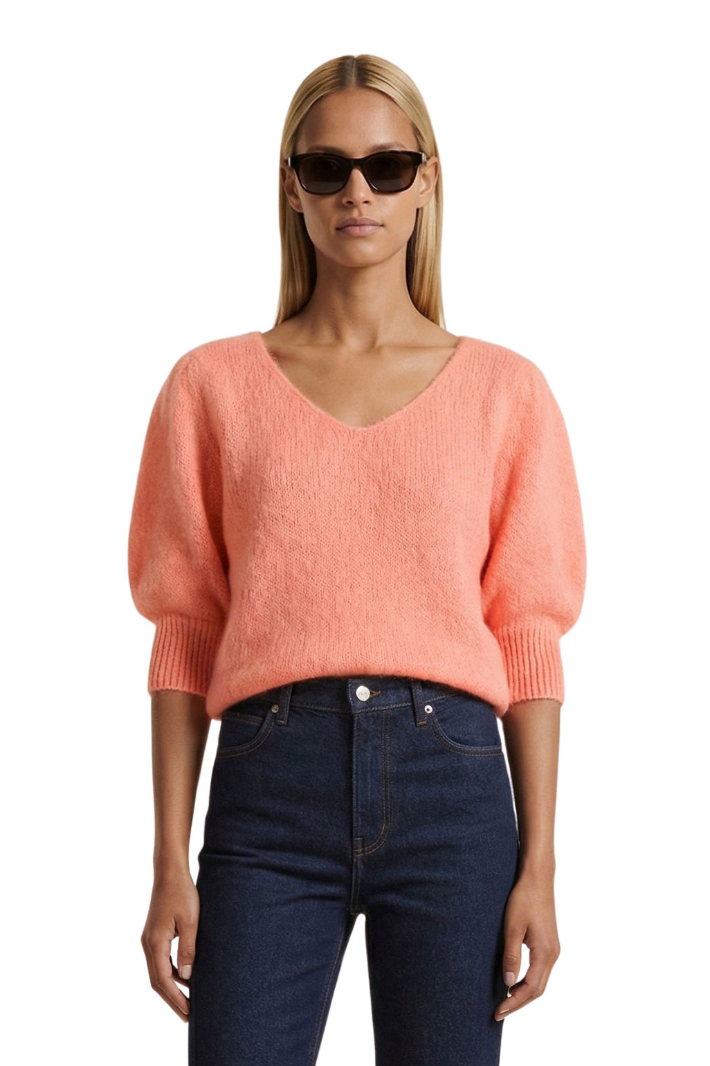 American Dreams Koa Alpaca Pullover - Salmon
