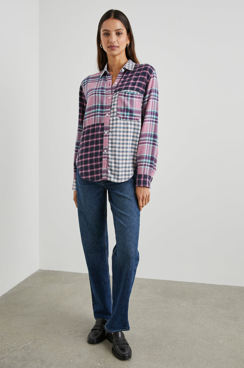 Rails - Lakin Blouse - Rose Agave Mixed Plaid