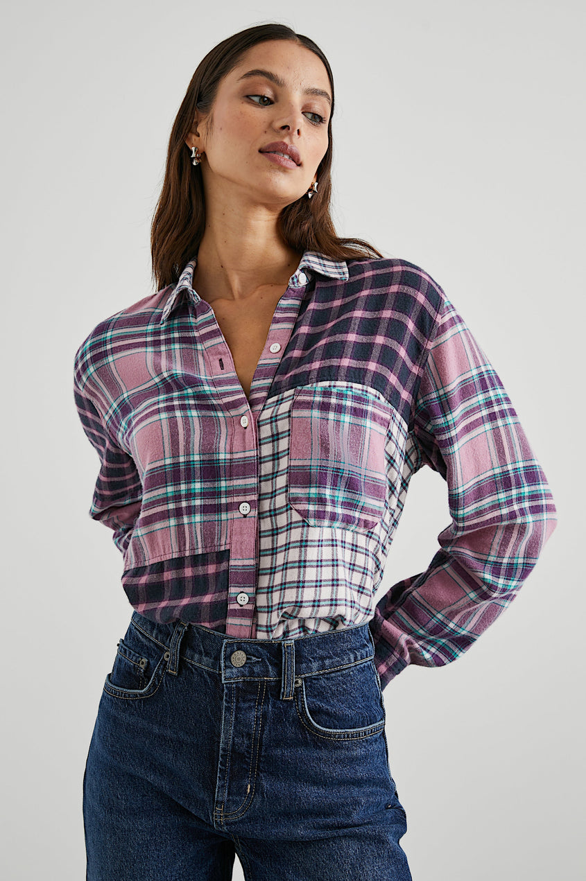 Rails - Lakin Blouse - Rose Agave Mixed Plaid