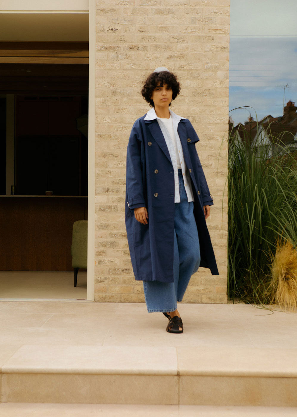L.F.Markey Joffe Trench - Navy
