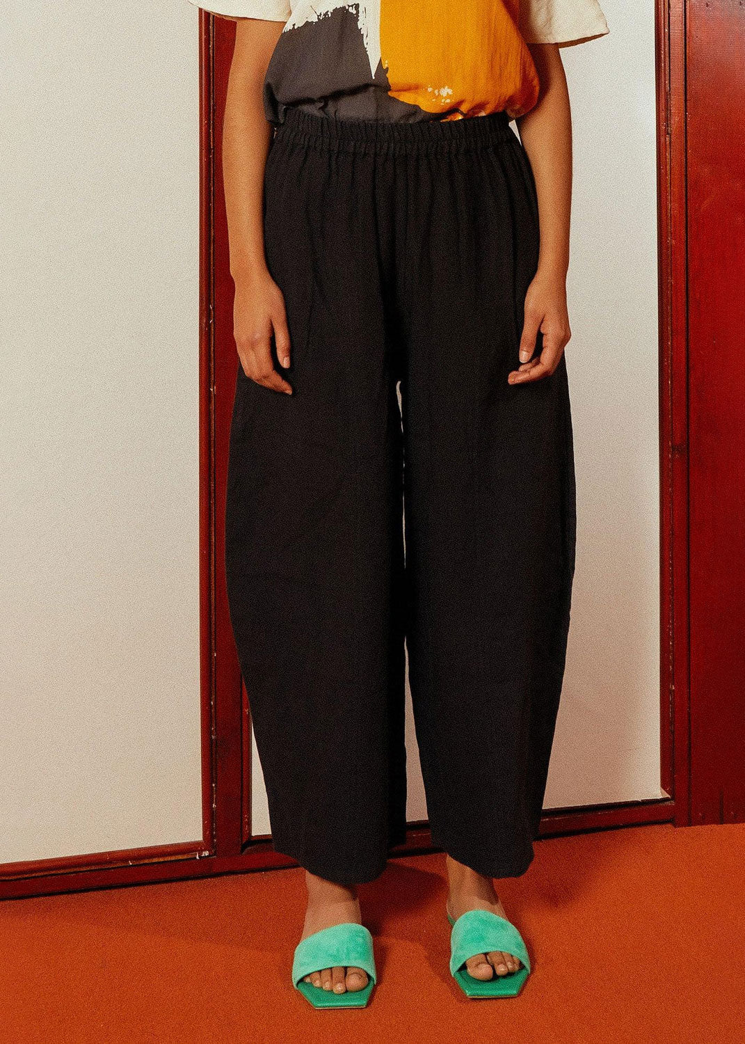 L.F.Markey Basic Linen Trousers - Black